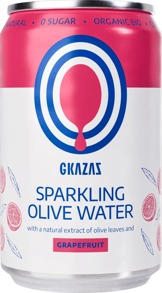 Sparkling olive water can