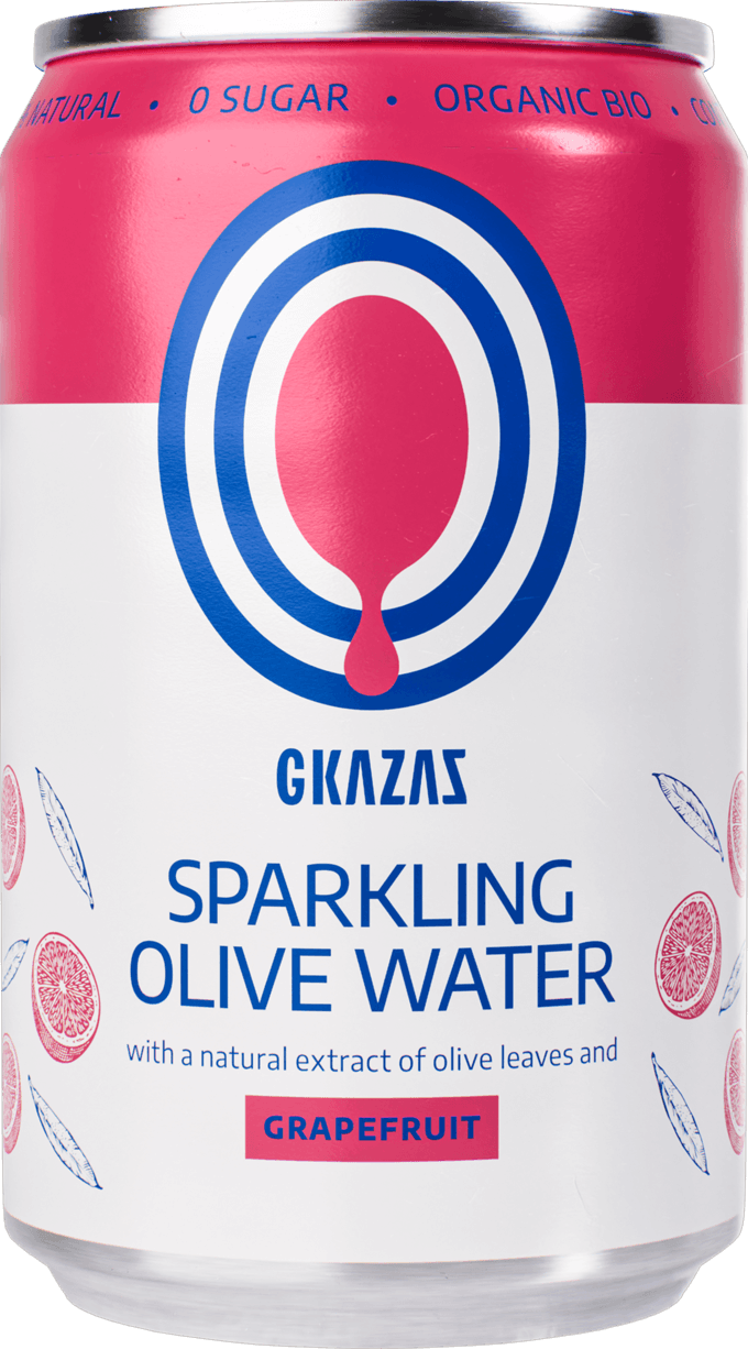 Sparkling olive water can